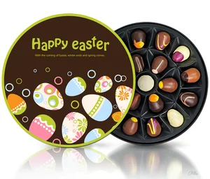 round chocolate package gift box delicate paper candy box with