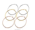 60 mm Stainless Steel Earring Hoop dubai gold jewelry earring