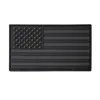 All Black ACU Dark Subdued USA American Flag Morale PVC Rubber Hook-and-Loop Patch