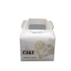 Wholesale high quality art paper food packaging box, cake box with handle