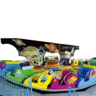amusement park ride track train warrior children cars for fun