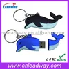 2017 keychain custom pvc usb flash drive dolphin shape
