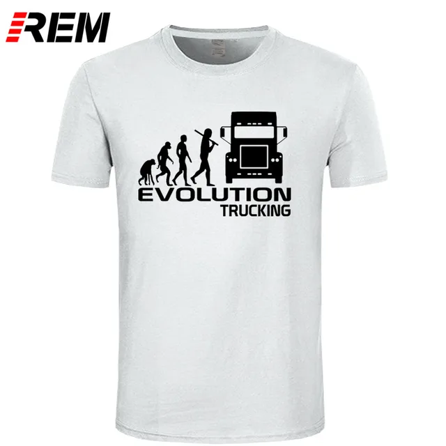  Truck Driver Evolution Truck Driver Essentials Men Trucker  T-Shirt : Clothing, Shoes & Jewelry