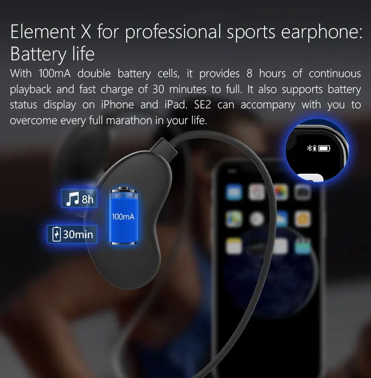 sweatproof headphones 4.1 wireless sports headset aptx stereo earphones with MIC for iphone android - ANKUX.COM