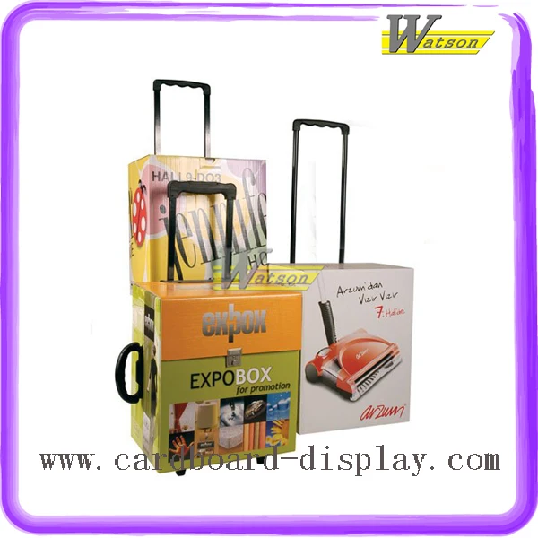 hot sale pdq custom cardboard trolley display box