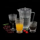 can be a whole set custom color 75oz plastic custard shape drinking kettle lid and handle bubble drinking glass plastic pitcher