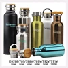 750ml New bamboo cap non plastic 304 stainless steel sport simple water bottle with custom laser engraving logo
