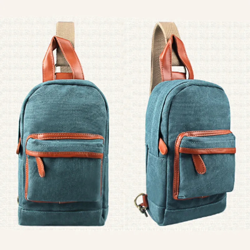 MY0563 New Fashion Vintage Men Messenger Bags Outdoor Travel Hiking Sport Casual Chest Canvas Shoulder Handbags Sport Canvas bag