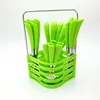 High Quality Knife Fork Spoon Set 24PCS Stainless Steel Cutlery Set With Colorful Plastic Handle