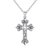 925 sterling silver cz women custom jesus hollow celtic jewelry cross necklace pendant