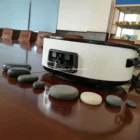 Best quality nature hot stone massage set(36pcs set) with 6Q warmer for salon beauty
