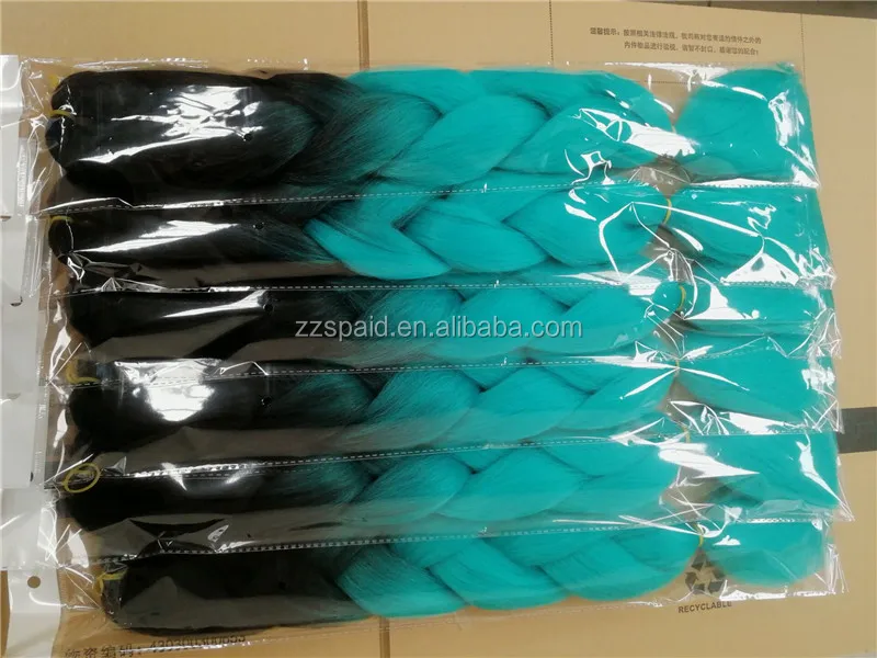 Wholesale african women hair attachment for braids 80 colors 24 inch ombre color jumbo braid synthetic braiding hair extension