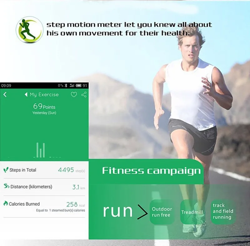 37 Degree Bluetooth Smart Band Heart Rate Bracelet Blood Pressure Fitness Tracker Wristband With Passometer Sport Smartband