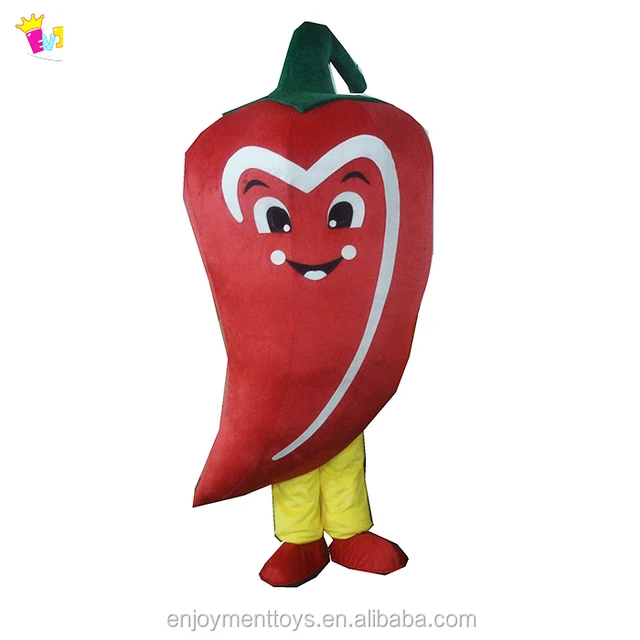 enjoyment ce customize red pepper mascot costume, funny plush