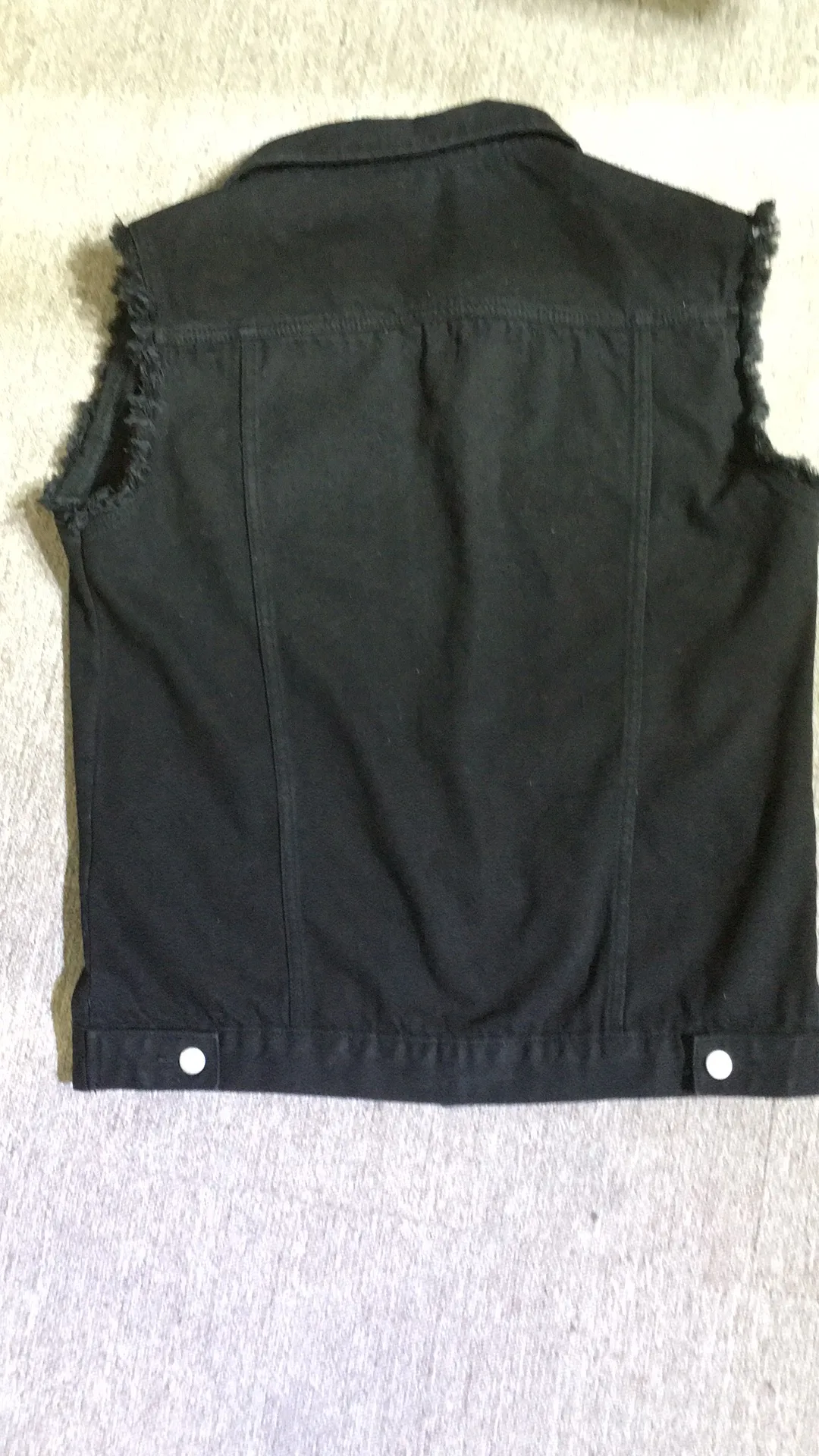 Fashion Custom Hot Sales Embroidery Jackets Black Sleeveless Plus Size Print Denim Vest Jacket Men
