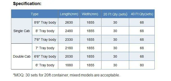 truck body Spec