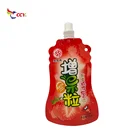 plastic shaped juice drink bag pouch with spout manufacturer