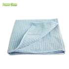 Blue microfiber waffle weave car powerful cleaning cloth -Quick dry cloth glass cloth