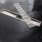 60x10cm Long Rectangle SUS 304 Fashion Design Deodorant Floor Drain with Stainless Steel Cover