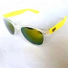 Transparent clear frame sun glasses colorful mirror lens promotional sunglasses with 100% UV400 protection