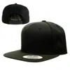 custom Hip-hop flat brim hat black plain snapbacks caps and hats