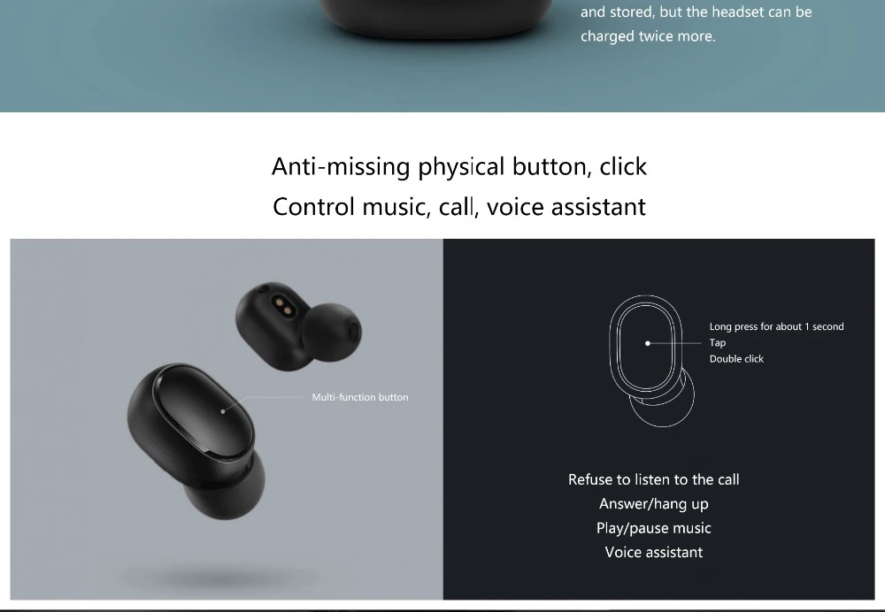 Original Redmi AirDots True Wireless Bluetooth 5.0 Mi Earbuds Earphone Headphone With Charging Case - ANKUX.COM