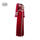 JM-11G Low price KS korea velvet fabric Muslim clothing Dubai casual women Abaya Maxi Muslim lady Dress