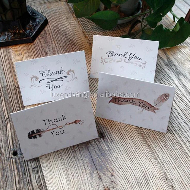 wholesale paper programmable blank thank you letter gift card