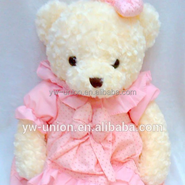 quality pink dressing bear /cuddly teddy bear / personalized