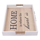 Wooden white home decor food tray decoration plate