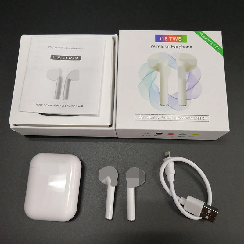 i18 tws wireless earbuds touch control auto power on support siri BT 5.0 bluetooth earphone - ANKUX.COM