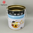 18 liter paint empty round metal tin pail /drum/barrel/pail/cans for engine oil,chemical industry,lubricating oil,ink