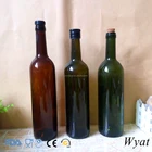 Cheap Round Amber 750ml 26oz Glass Wine Bottles with Corks