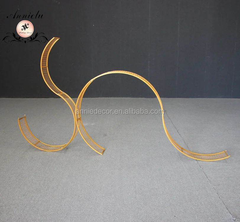 Wedding Decoration Iron curve shape Flower Stand Backdrop Wedding Centerpieces