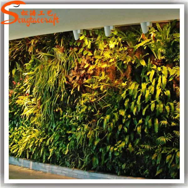 Vertical Garden Green Wall Module Artificial Hanging Wall For Plants Synthetic Grass Moss Turf 