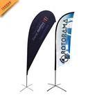 Telescopic Custom Led Teardrop Beach Flag With Flagpole