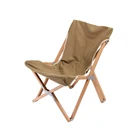 Outdoor leisure folding picnic aluminum garden relax wooden chair beach chair