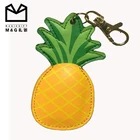 Factory New design handmade custom Logo pu leather keychain
