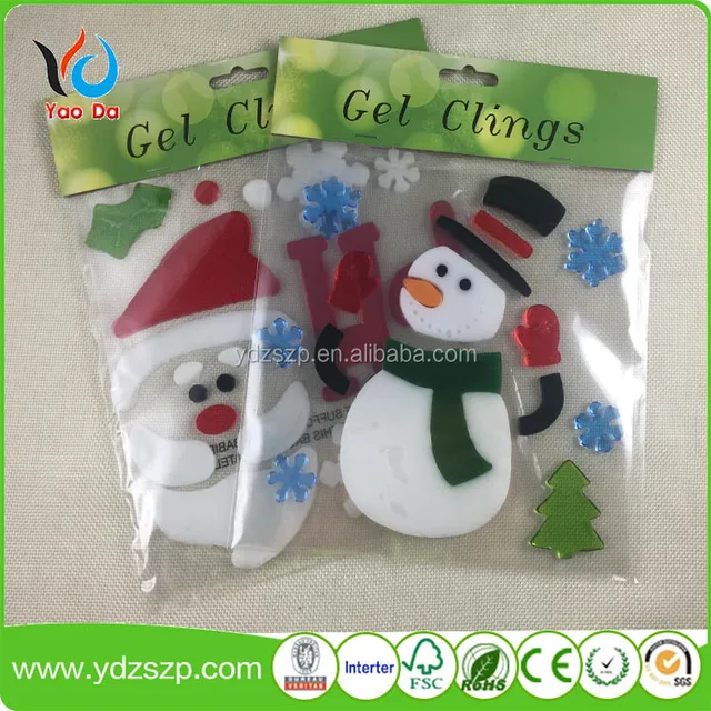 window sticker glass sticker christmas jelly sticker gel clings