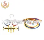 2-Valve Piston Valve Brass Manifold Gauge Set for Automotive A/C system R134a (PR6001A)