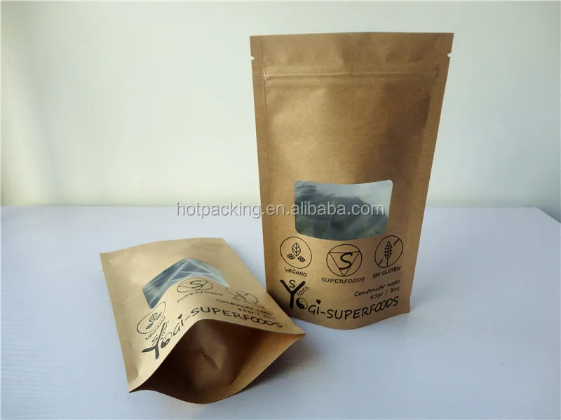 kraft paper pouches kraft paper stand up packaging for food