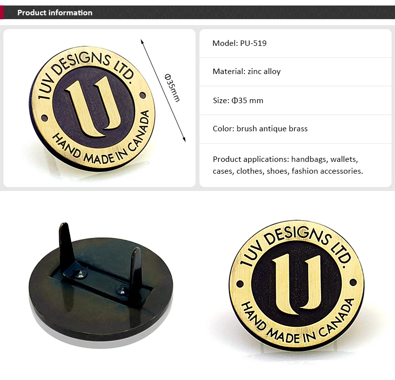 Handbag Metal Logo Designs