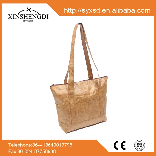 kt154 2016 hot sale washable shoulder kraft paper bag