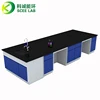 Steel-Wood Laboratory Side Bench C-Frame Lab Wall Bench