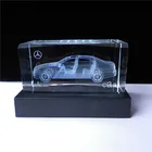 3d laser engraving Crystal car model cube best gift For shipping campany