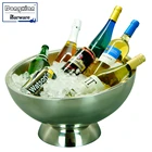 Double Walled Ice Bucket Wine Champagne Cooler Chiller Large Stainless Steel 6 Bottle Holder
