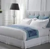 2018 4pcs set King Size Fitted embroidery bed sheet for Hotel