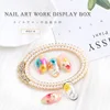 TSZS Rhinestones pearl False Nail Art Plate Tips Practice Display Stand Board Palette Nail Polish Gel Display Showing Tools
