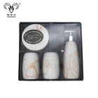 2019 home fashion accessories set marble ceramic luxury bathroom set