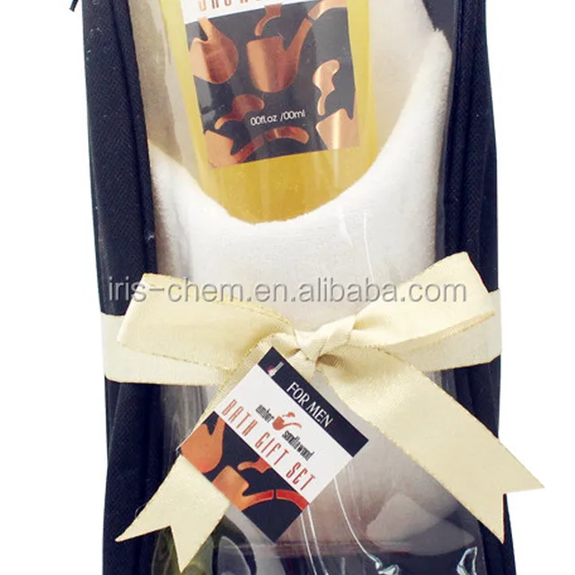 2017 most popular mens bath gift set with slippers